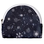 Snowflakes Snow Snowfall Snowing Horseshoe Style Canvas Pouch