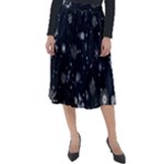 Snowflakes Snow Snowfall Snowing Classic Velour Midi Skirt 