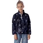 Snowflakes Snow Snowfall Snowing Kids  Half Zip Hoodie