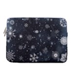 Snowflakes Snow Snowfall Snowing 14  Vertical Laptop Sleeve Case With Pocket