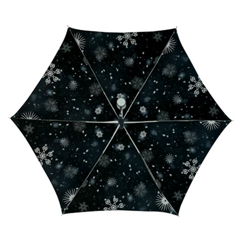 Snowflakes Snow Snowfall Snowing Automatic Folding Umbrella with Case (Small) from ArtsNow.com