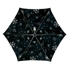 Snowflakes Snow Snowfall Snowing Automatic Folding Umbrella with Case (Small) from ArtsNow.com