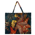 Stars Lanterns Lighting Zipper Large Tote Bag