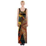 Stars Lanterns Lighting Thigh Split Maxi Dress