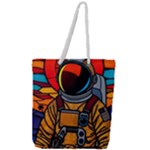 Astronaut Full Print Rope Handle Tote (Large)