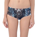 Demon Samurai Mid-Waist Bikini Bottoms