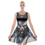 Demon Samurai Velvet Skater Dress