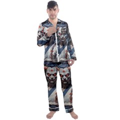 Men s Long Sleeve Satin Pajamas Set 