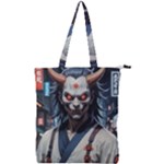 Demon Samurai Double Zip Up Tote Bag