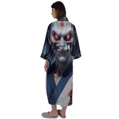 Maxi Satin Kimono 