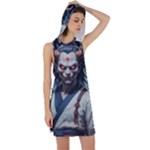 Demon Samurai Racer Back Hoodie Dress