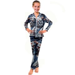 Kids  Satin Long Sleeve Pajamas Set 