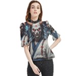 Demon Samurai Frill Neck Blouse