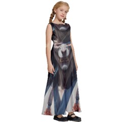 Kids  Satin Sleeveless Maxi Dress 