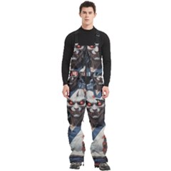 Men s Front Zip Ski And Snowboard Bib Pants 