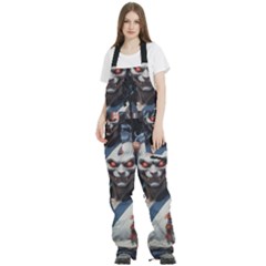 Women s Front Zip Ski And Snowboard Bib Pants 