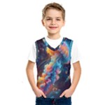 Cosmic Jellyfish Artwork Kids  Basketball Tank Top