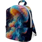 Cosmic Jellyfish Artwork Zip Up Backpack