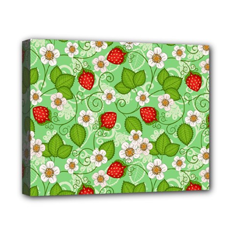 Strawberries Pattern Seamless Canvas 10  x 8  (Stretched) from ArtsNow.com