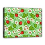 Strawberries Pattern Seamless Canvas 16  x 12  (Stretched)