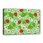 Strawberries Pattern Seamless Canvas 18  x 12  (Stretched)