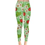 Strawberries Pattern Seamless Everyday Leggings 