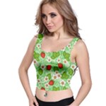 Strawberries Pattern Seamless Crop Top