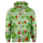 Strawberries Pattern Seamless Men s Zipper Hoodie