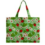 Strawberries Pattern Seamless Zipper Mini Tote Bag