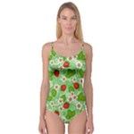 Strawberries Pattern Seamless Camisole Leotard 