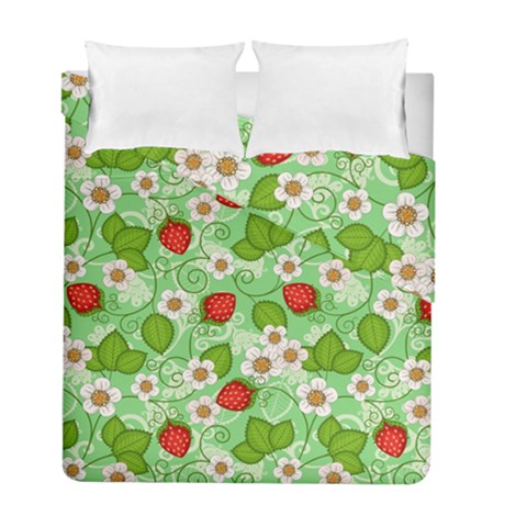 Strawberries Pattern Seamless Duvet Cover Double Side (Full/ Double Size) from ArtsNow.com