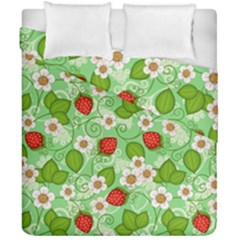 Strawberries Pattern Seamless Duvet Cover Double Side (California King Size) from ArtsNow.com