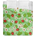 Strawberries Pattern Seamless Duvet Cover Double Side (California King Size)