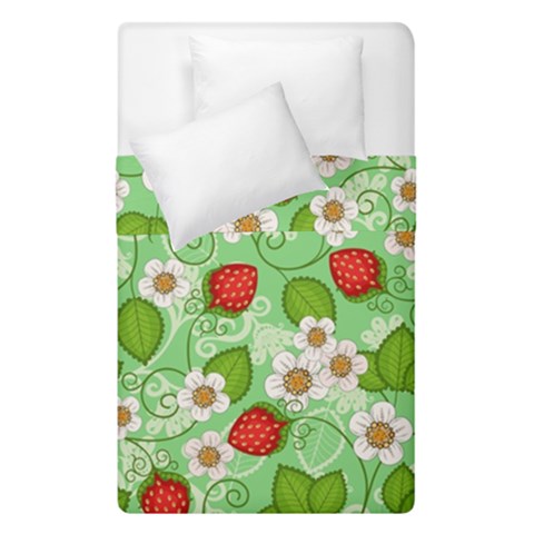 Strawberries Pattern Seamless Duvet Cover Double Side (Single Size) from ArtsNow.com