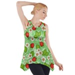 Strawberries Pattern Seamless Side Drop Tank Tunic