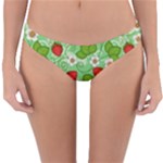 Strawberries Pattern Seamless Reversible Hipster Bikini Bottoms