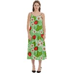 Strawberries Pattern Seamless Casual Spaghetti Strap Midi Dress