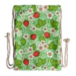 Strawberries Pattern Seamless Drawstring Bag (Large)