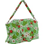 Strawberries Pattern Seamless Canvas Crossbody Bag