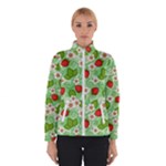 Strawberries Pattern Seamless Women s Bomber Jacket