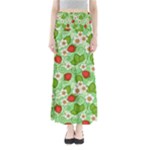 Strawberries Pattern Seamless Full Length Maxi Skirt