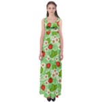 Strawberries Pattern Seamless Empire Waist Maxi Dress