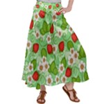 Strawberries Pattern Seamless Women s Satin Palazzo Pants