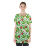 Strawberries Pattern Seamless Skirt Hem Sports Top