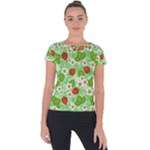 Strawberries Pattern Seamless Short Sleeve Sports Top 