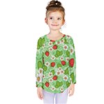 Strawberries Pattern Seamless Kids  Long Sleeve T-Shirt