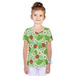 Strawberries Pattern Seamless Kids  One Piece T-Shirt