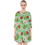 Strawberries Pattern Seamless Smock Dress