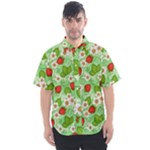 Strawberries Pattern Seamless Men s Short Sleeve Shirt