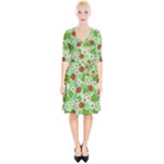 Strawberries Pattern Seamless Wrap Up Cocktail Dress